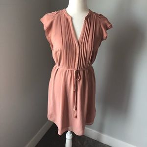 H&M Dusty Rose Belted Dress